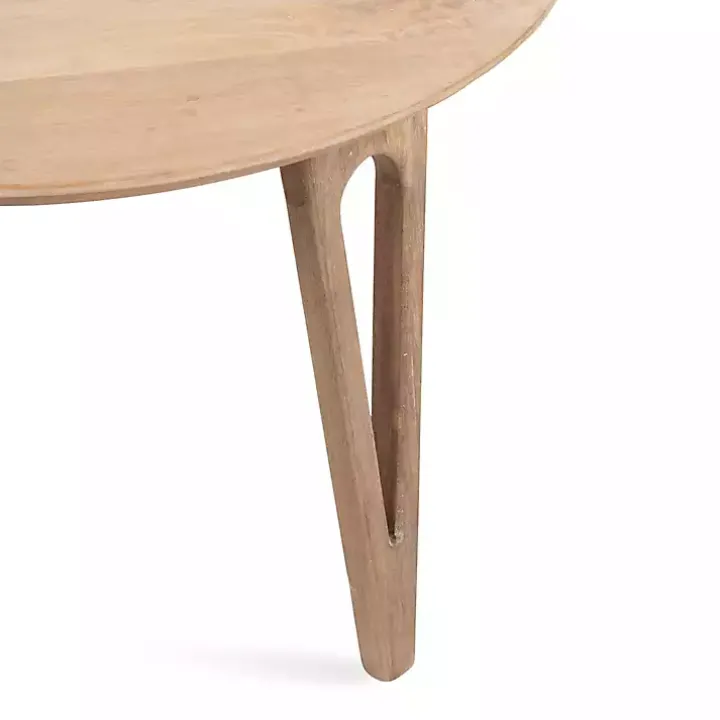 Natural Mango Wood Round Kershaw Coffee Table