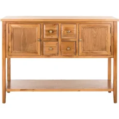 Natural Oak 4-Drawer Charlotte Sideboard