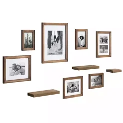Natural 10-pc. Gallery Wall Frame and Shelf Set
