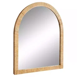 Natural Rattan Arch Wall Mirror