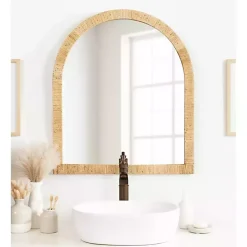 Natural Rattan Arch Wall Mirror