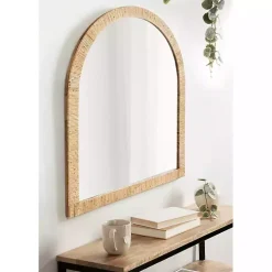 Natural Rattan Arch Wall Mirror