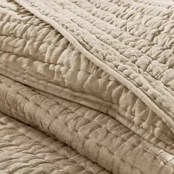 Natural Serene Quilted 3-pc. Queen Coverlet Set