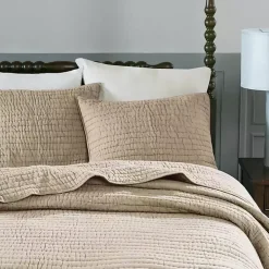 Natural Serene Quilted 3-pc. King Coverlet Set