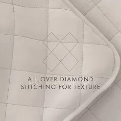 Natural Stitched Diamond 3-pc. King Quilt Set