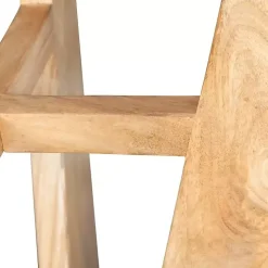 Natural Wood Angular Rory Accent Table