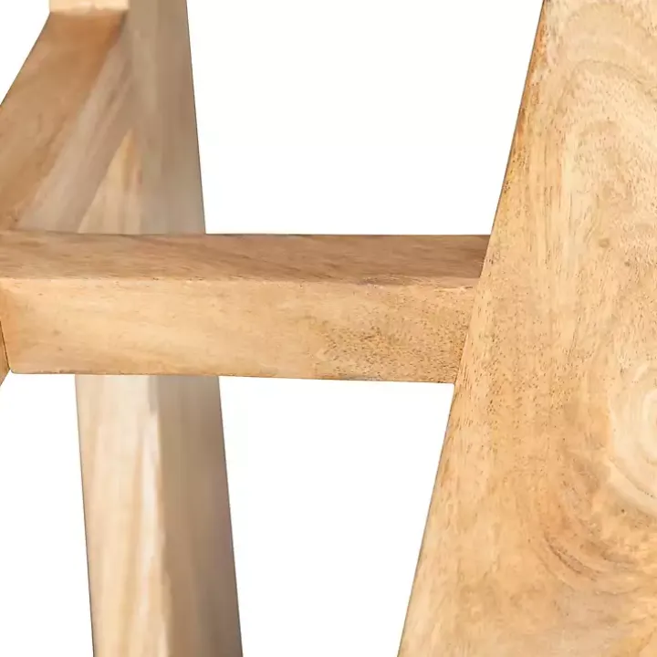 Natural Wood Angular Rory Accent Table