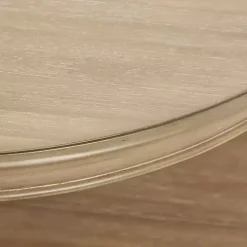 Natural Wood Finish Turned Leg Round Coffee Table