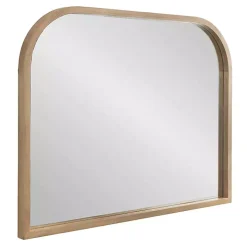 Natural Wood Frame Arch Wall Mirror