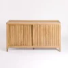 Natural Wood Hughes Sliding Door Cabinet