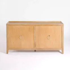 Natural Wood Hughes Sliding Door Cabinet