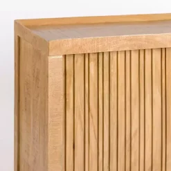 Natural Wood Hughes Sliding Door Cabinet