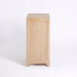 Natural Wood Open Shelf Modular Cabinet