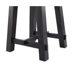 Natural Wood Sawhorse Accent Table