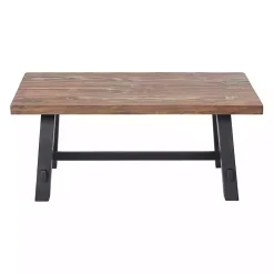 Natural Wood Sawhorse Coffee Table, 42x24 in.