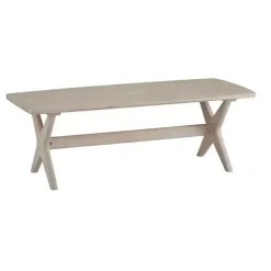 Natural Wood Slim Cocktail Table