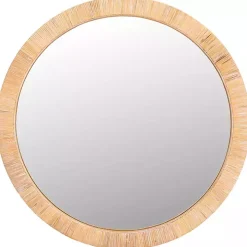 Natural Wood Wrapped Mila Wall Mirror