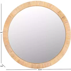Natural Wood Wrapped Mila Wall Mirror