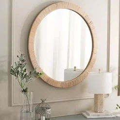 Natural Wood Wrapped Mila Wall Mirror