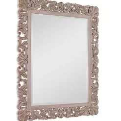Natural Wooden Beveled Wall Mirror