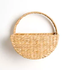 Natural Woven Basket Wall Shelf