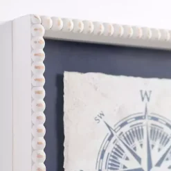 Nautical Icons Beaded Framed Art Prints, Set of 2