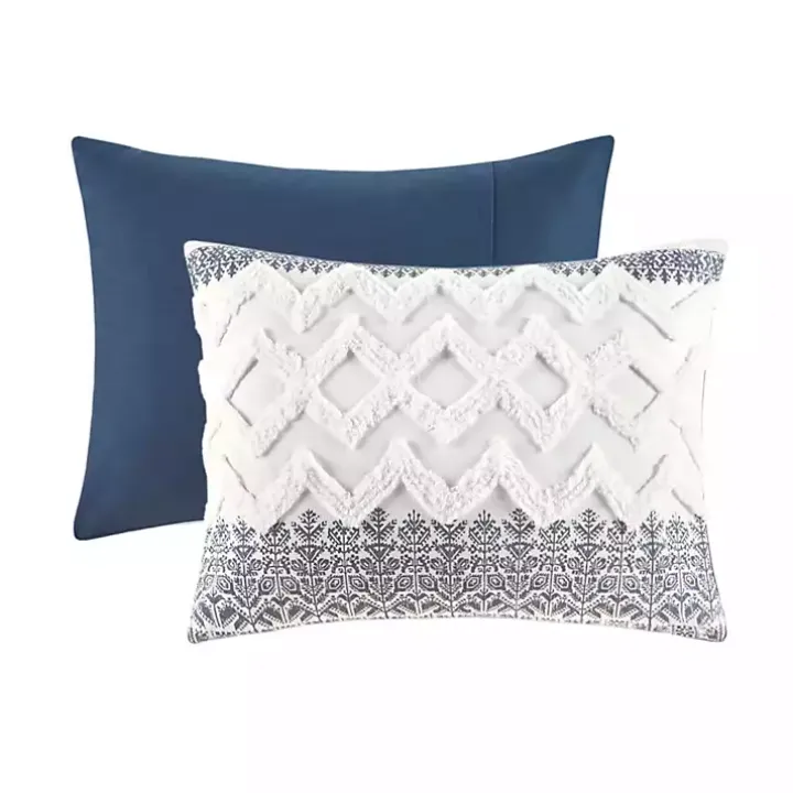 Navy and White 3-pc. Full/Queen Comforter Set