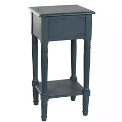 Navy Blue Wood Square Hampton Accent Table