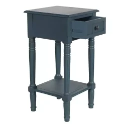 Navy Blue Wood Square Hampton Accent Table