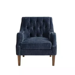 Navy Button Tufted Accent Chair