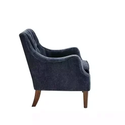 Navy Button Tufted Accent Chair