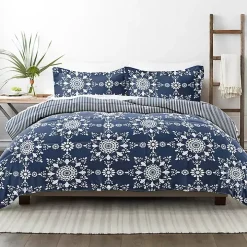Navy Daisy Medallion King 3-pc. Comforter Set