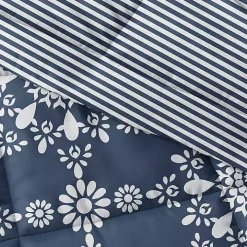 Navy Daisy Medallion Twin 3-pc. Comforter Set