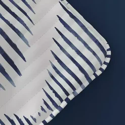 Navy Diamond Line Reversible 2-pc. Twin Quilt Set