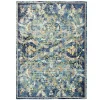 Navy Faded Floral Area Rug, 8x10
