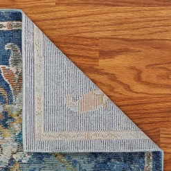 Navy Faded Floral Area Rug, 8x10