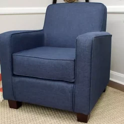 Navy Johnston Upholstered Accent Chair