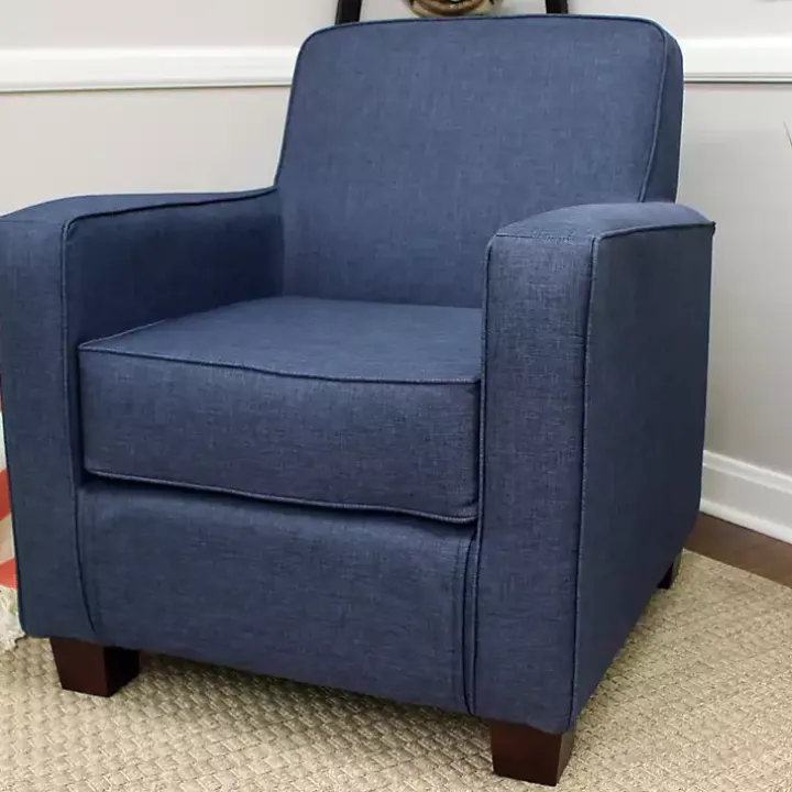 Navy Johnston Upholstered Accent Chair