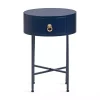 Navy Oval Decklyn Accent Table