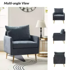 Navy Penny Upholstered Accent Chair