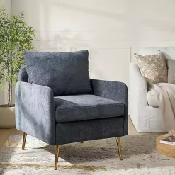 Navy Penny Upholstered Accent Chair