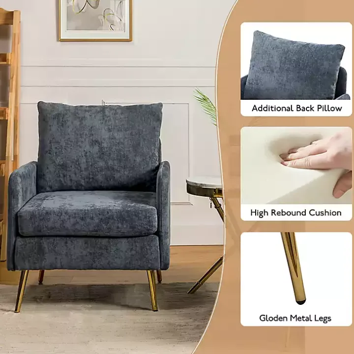 Navy Penny Upholstered Accent Chair