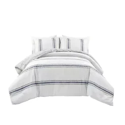 Navy Stripe 3-pc. Full/Queen Comforter Set