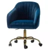 Navy Velvet Swivel Jacyln Office Chair
