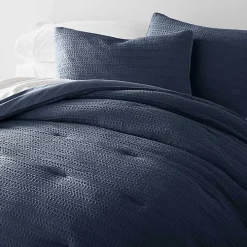Navy Waffle Ultra-Soft 3-pc. King Comforter Set