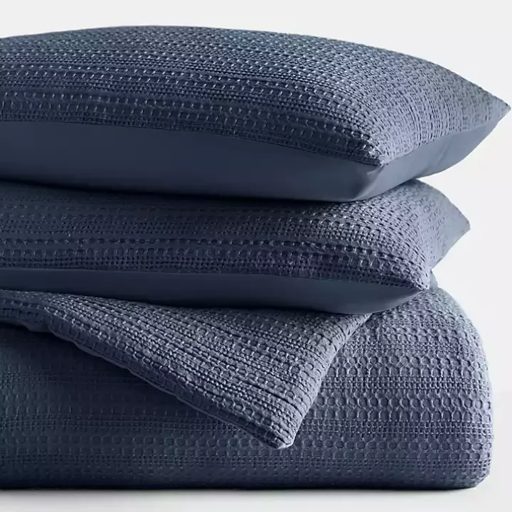Navy Waffle Ultra-Soft 3-pc. King Comforter Set