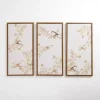 Neutral Birds Framed Canvas Art Prints, Set of 3