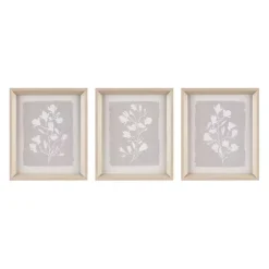Neutral Floral Sprigs 3-pc. Framed Art Set