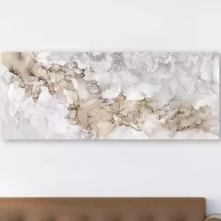 Neutral Gray Beauty Panel Giclee Canvas Art Print