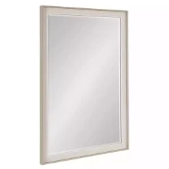 Neutral Linen Beveled Wall Mirror